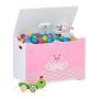Storage box 40x60x34cm., pink/white
