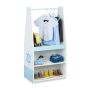 Clothes rack with shelves 120x60x40cm., light blue/white/blue color