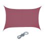Rectangular sun awning 400x300cm., dark red color