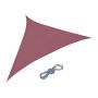Triangular sun awning 425x300x300cm., dark red