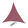 Triangular sun awning 400x400x400cm., dark red