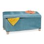Bench storage box 34x76x38cm., mint/light brown color