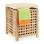 Laundry basket 50x39x39cm, 45L., light brown/cream color