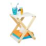 Foldable bathroom shelf 38.5x33.5x31cm., light brown/white