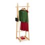 Clothes rack with shelf 153x62x45cm., light brown