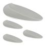 Set of 4 rubber feet, grey