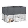 Playpen for rodents 72.5x110x74cm., gray/black