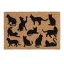 Doormat "Cats" 60x40 cm., light brown/black
