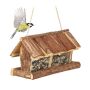Bird feeder 19x31.5x16cm., brown/silver color