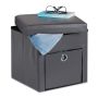 Folding seat with compartment 38x37x37cm., gray