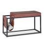 Hallway bench 42.5x77x38cm., brown/black