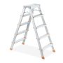 Household ladder 97.5x45x87cm., orange/silver color