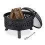 Fire pit 51x60cm., black/silver color