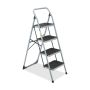 Household ladder 128x46.5x83.5cm., black/gray