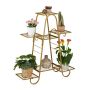 Flower stand with 7 shelves 83x75x24cm., gold color