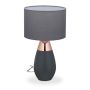 Table lamp 49x28cm., dark gray/gray/copper color
