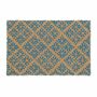 Doormat "Flowers" 60x40 cm., light brown/blue color