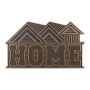 Rubber doormat "Home" house-shaped 75x45 cm., brown/black