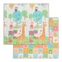 Double-sided rug 1.5x195x175cm., blue/green/white