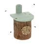 Insect hotel 26.5x17x19cm., brown/light brown/green colors