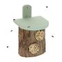 Insect hotel 26.5x17x19cm., brown/light brown/green colors