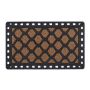 Rubber door mat 75x45 cm., black/light brown