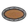 Rubber door mat 75x45 cm., light brown/black