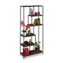 Bookshelf 186x78x33cm., brown/black