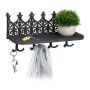 Wall shelf for keys 19.5x39.5x12cm., black