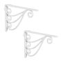Set of 2 wall planter holders 23.5x4x18cm., white