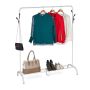 Clothes rack with shelf 145x132x44cm., white/black