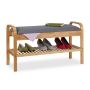 Hallway bench 50x90x33cm., gray/light brown
