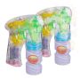 Set of 2 transparent soap bubble guns 15x13x5cm., yellow/green color