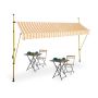 Automatic retractable awning 350x120cm., orange/gold/white
