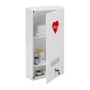 Medical cabinet 60x30x12cm., white/red