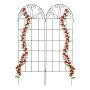 Set of 2 garden grills 153x51x1cm., black
