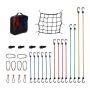 Set of 30 bicycle rack rubber bands, blue/yellow/red/green