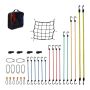 Set of 34 bicycle rack mounting rubber bands, blue/yellow/red/green