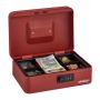 Cash box with digital code, red color