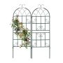 Set of 2 garden trellis 150x103x2cm., dark green