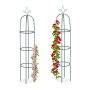 Set of 2 garden trellis "Tower" 200x41cm., dark green