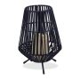 Metal candle holder 26x19cm., black color