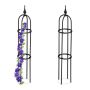 Set of 2 garden grills "Tower" 85x15cm., black