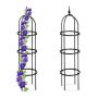 Set of 2 garden grills "Tower" 100x25cm., black