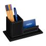Writing instrument and business card organizer 10.5x20x10 cm., black