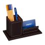 Writing instrument and business card organizer 10.5x20x10 cm., brown
