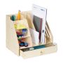 Writing instrument and document organizer with 1 compartment 29.5x33x24 cm., light brown