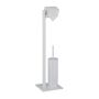 Toilet paper holder with toilet brush 72x20x20cm., white