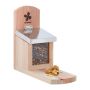 Hanging squirrel feeder 25x11x29cm., light brown/silver color