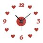 DIY wall clock 100cm, red/black